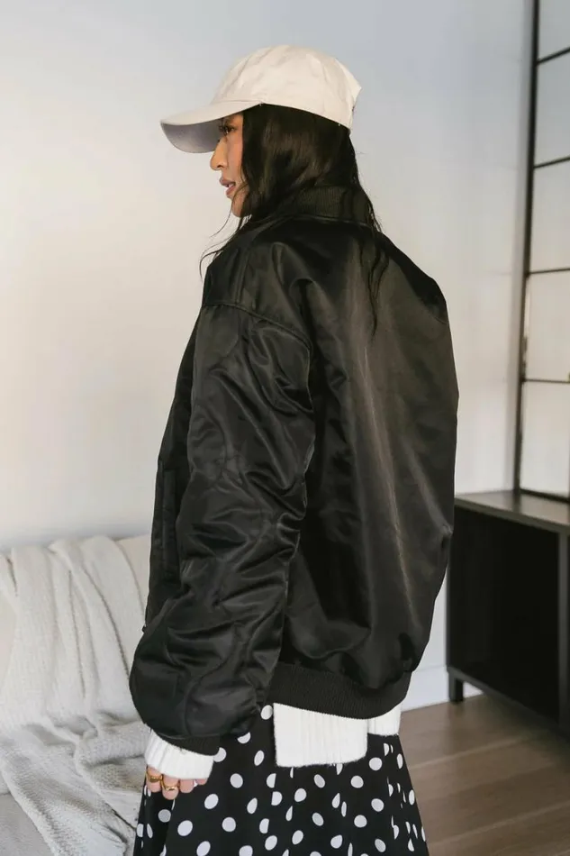 Madilyn Bomber Jacket In Black Black Women Bohme Outerwear