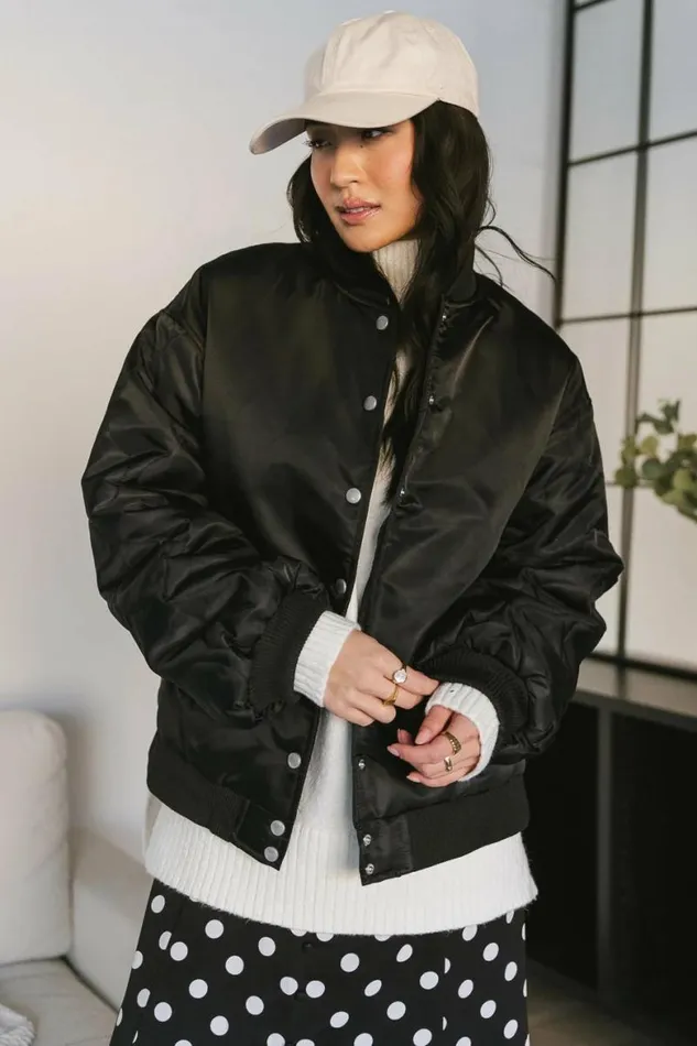Madilyn Bomber Jacket In Black Black Women Bohme Outerwear