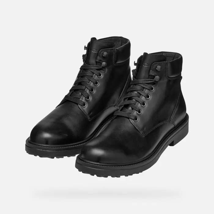 Man Geox Ankle Boots LAGORAI GRIP ABX MAN Black Waterproof Boots Black