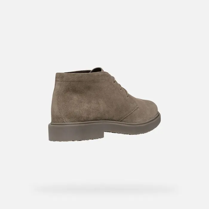 Man Geox Ankle Boots MASSIMIANO MAN Dove Grey Suede Ankle Boots Dove Grey