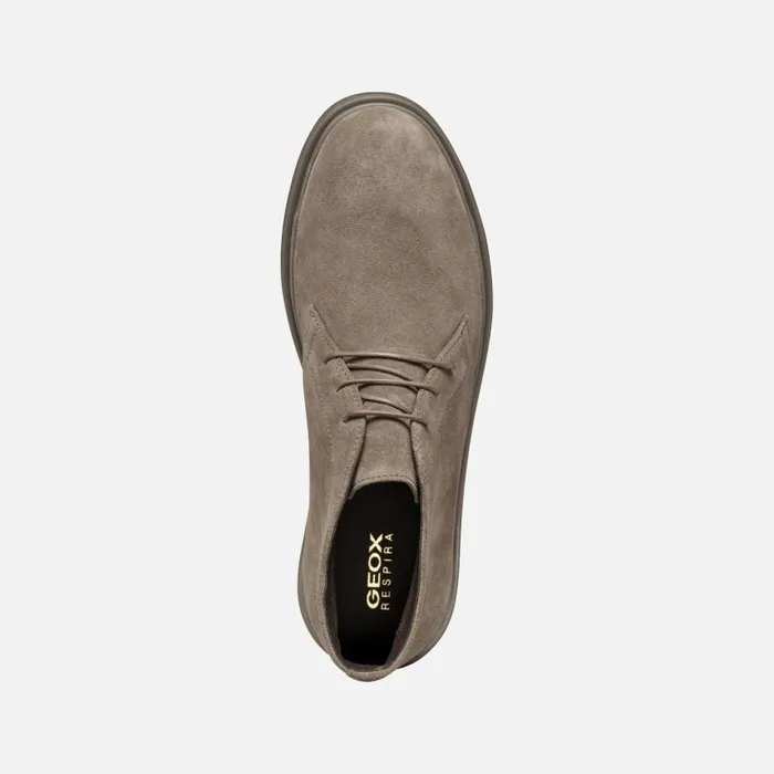 Man Geox Ankle Boots MASSIMIANO MAN Dove Grey Suede Ankle Boots Dove Grey