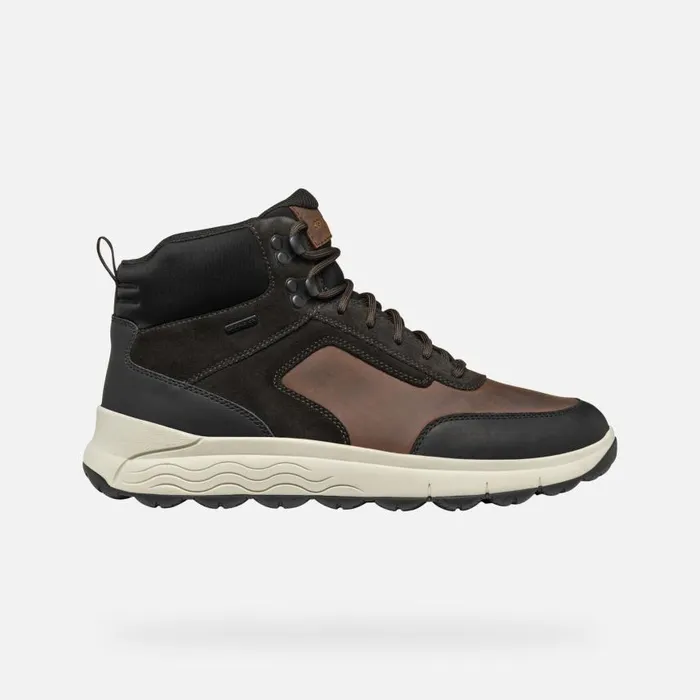 Man Geox Ankle Boots SPHERICA 4X4 ABX MAN Coffee Waterproof Boots Coffee