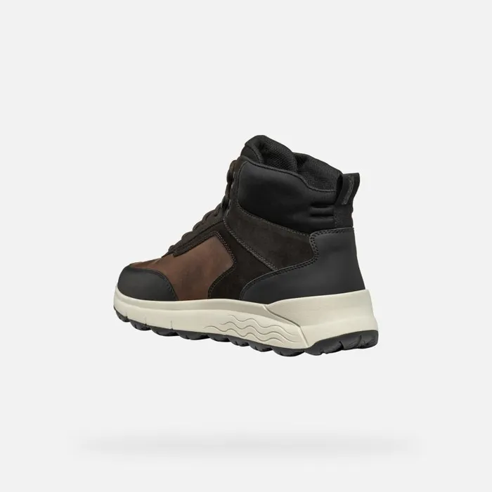 Man Geox Ankle Boots SPHERICA 4X4 ABX MAN Coffee Waterproof Boots Coffee