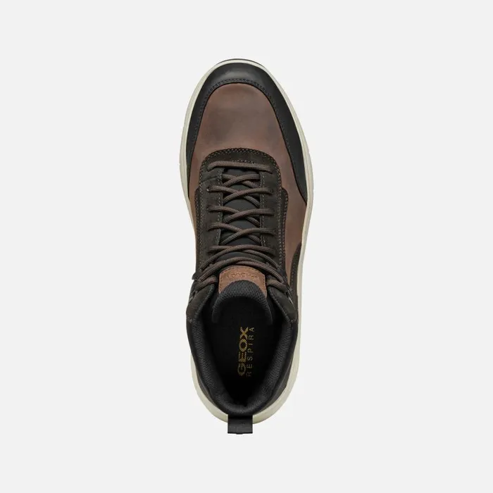 Man Geox Ankle Boots SPHERICA 4X4 ABX MAN Coffee Waterproof Boots Coffee