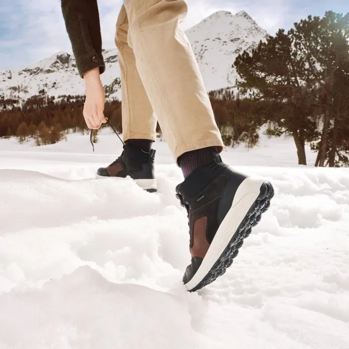 Man Geox Ankle Boots SPHERICA 4X4 ABX MAN Coffee Waterproof Boots Coffee