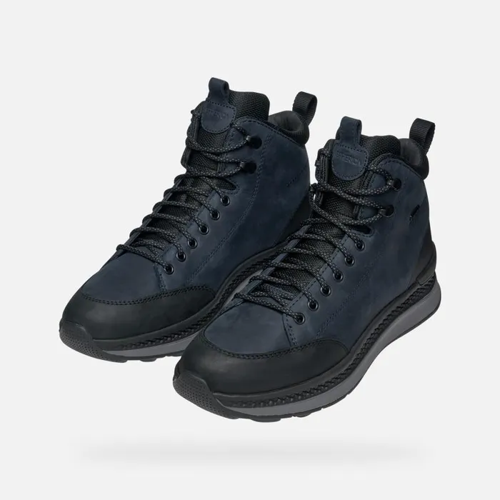 Man Geox Ankle Boots SPHERICA ACTIF X2 ABX MAN NavyBlack Mid Calf Boots Navyblack