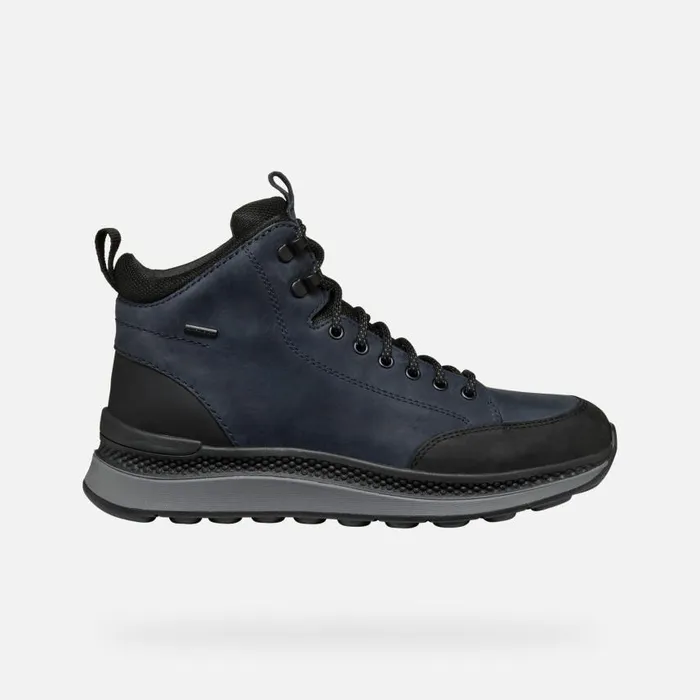 Man Geox Ankle Boots SPHERICA ACTIF X2 ABX MAN NavyBlack Mid Calf Boots Navyblack