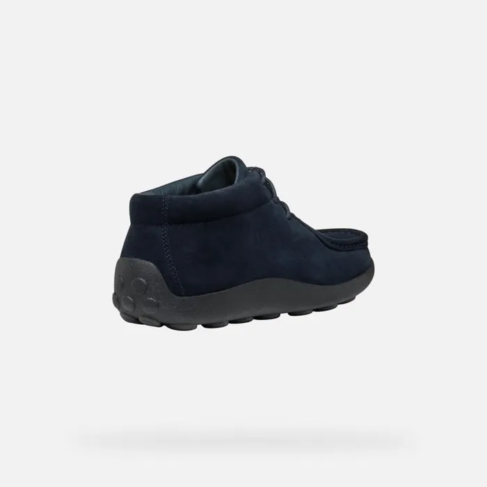 Man Geox Casual Shoes SPHERICA EC14 MAN Navy Suede Loafers Navy