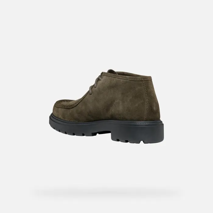 Man Geox Casual Shoes SPHERICA EC7 MAN Military Suede Shoes Military