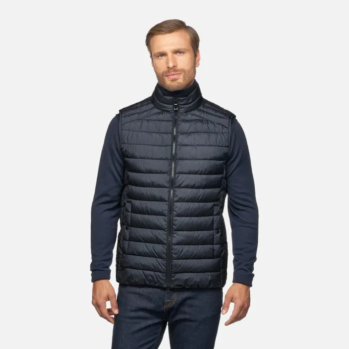 Man Geox Down Jackets KENNET MAN Sky Captain Sleeveless Sky Captain
