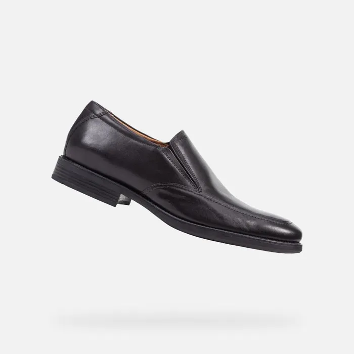 Man Geox Formal Shoes FEDERICO Men039s Black Leather Shoes Geox Black