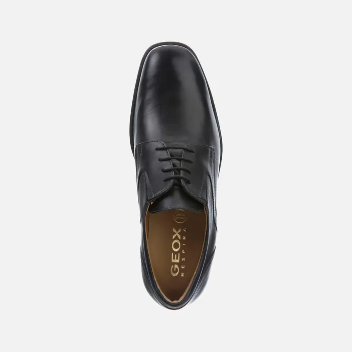 Man Geox Formal Shoes FEDERICO Men039s Black Leather Shoes SS23 Black