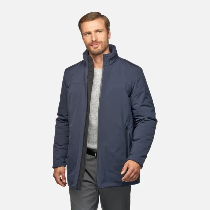 Man Geox Jackets SPHERICA MAN Sky Captain Midseason Jacket Sky Captain