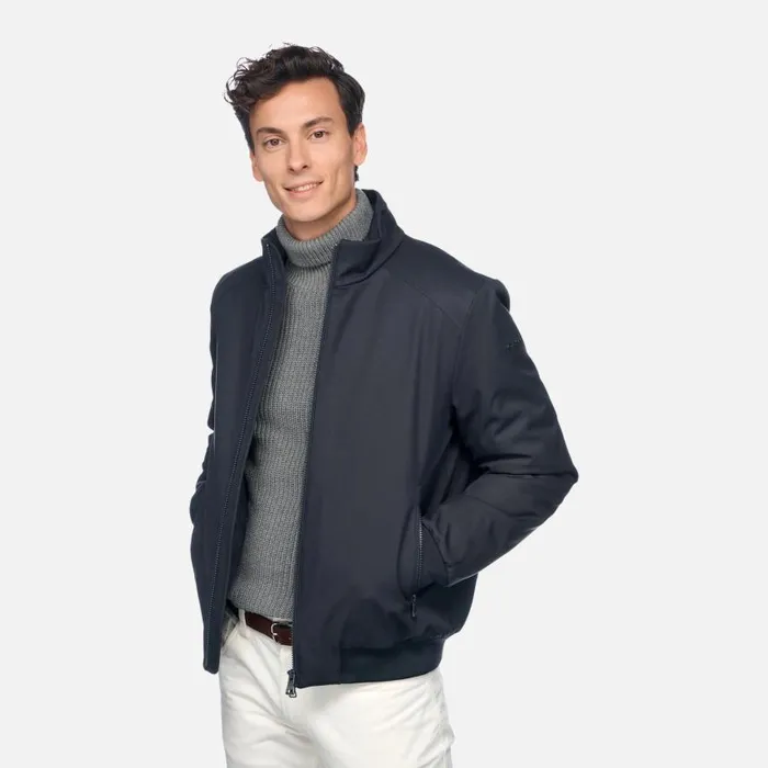 Man Geox Jackets VINCIT MAN Sky Captain Bomber Jacket Sky Captain