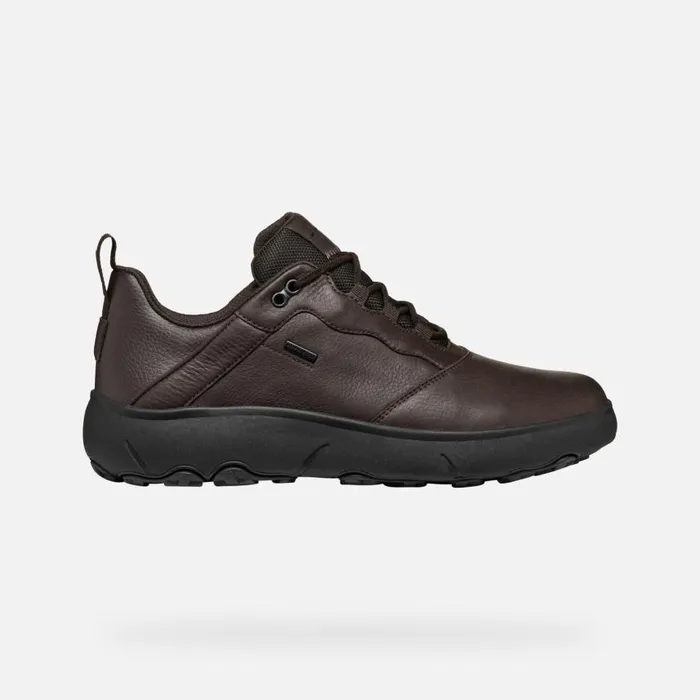 Man Geox Sneakers NEBULA GRIP ABX MAN Coffee Low Top Sneakers Coffee