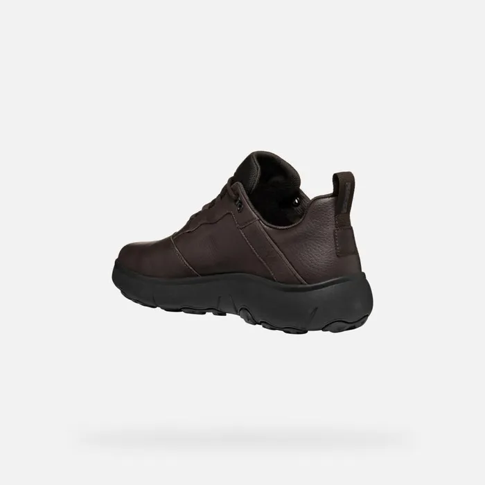Man Geox Sneakers NEBULA GRIP ABX MAN Coffee Low Top Sneakers Coffee