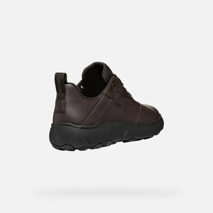 Man Geox Sneakers NEBULA GRIP ABX MAN Coffee Low Top Sneakers Coffee