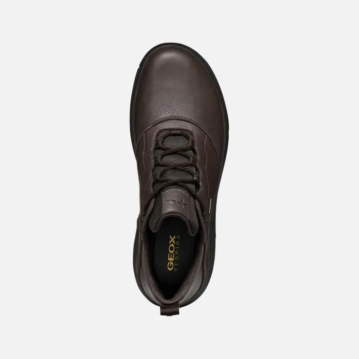 Man Geox Sneakers NEBULA GRIP ABX MAN Coffee Low Top Sneakers Coffee