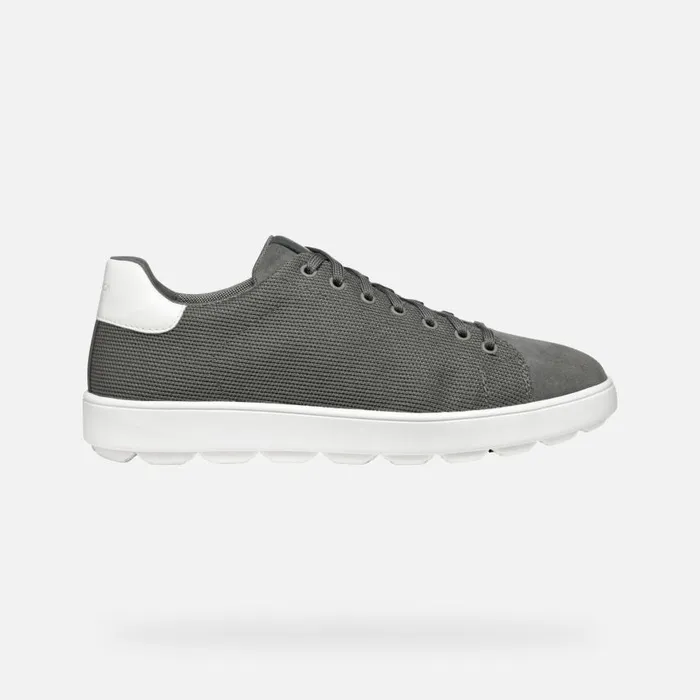 Man Geox Sneakers SPHERICA ECUB1 MAN Dark Grey Low Top Sneakers Dark Grey