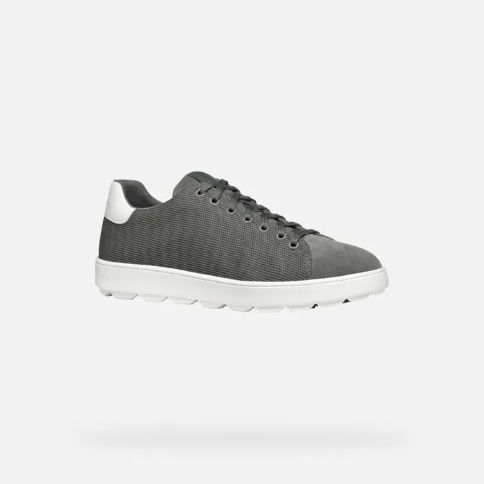 Man Geox Sneakers SPHERICA ECUB1 MAN Dark Grey Low Top Sneakers Dark Grey