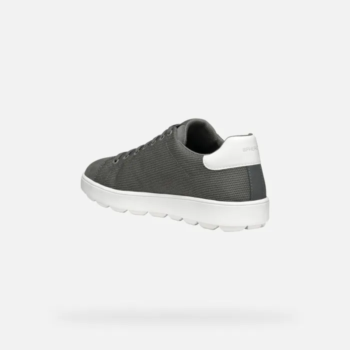 Man Geox Sneakers SPHERICA ECUB1 MAN Dark Grey Low Top Sneakers Dark Grey