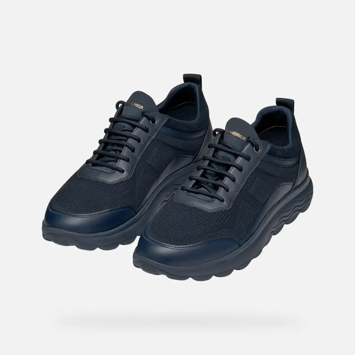 Man Geox Sneakers SPHERICA MAN Navy Low Top Sneakers Navy