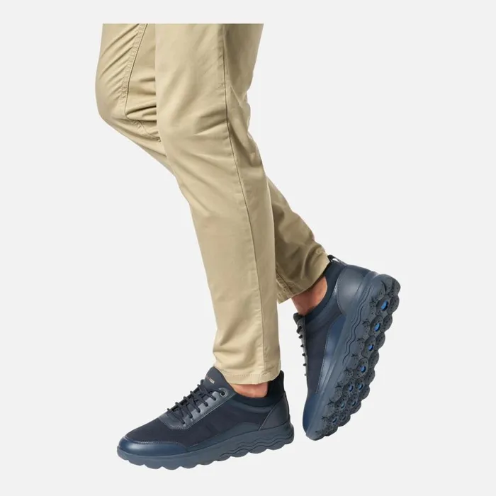 Man Geox Sneakers SPHERICA MAN Navy Low Top Sneakers Navy