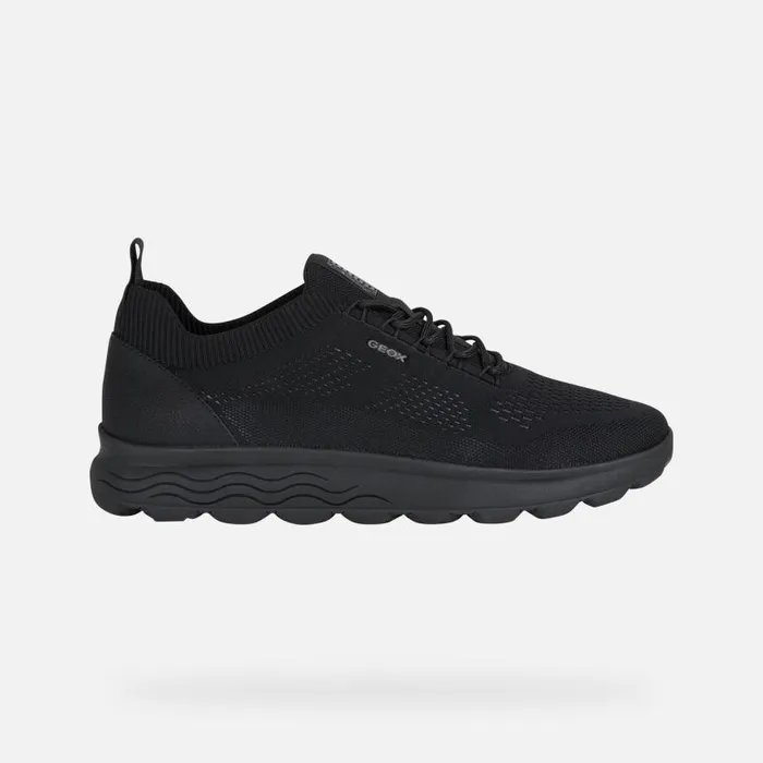 Man Geox Sneakers SPHERICA Men039s Black Fabric Sneakers SS Black