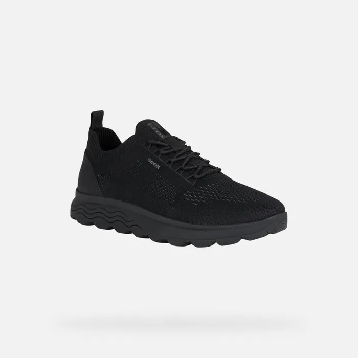 Man Geox Sneakers SPHERICA Men039s Black Fabric Sneakers SS Black
