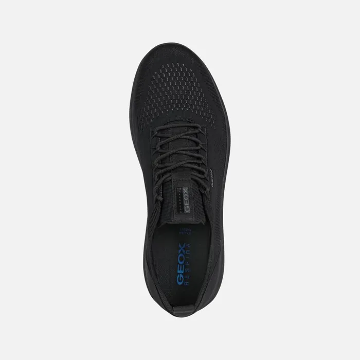 Man Geox Sneakers SPHERICA Men039s Black Fabric Sneakers SS Black