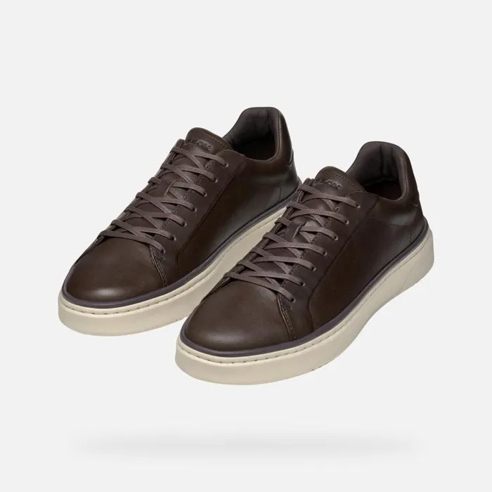 Man Geox Sneakers ZACKERTY MAN Coffee Low Top Sneakers Coffee