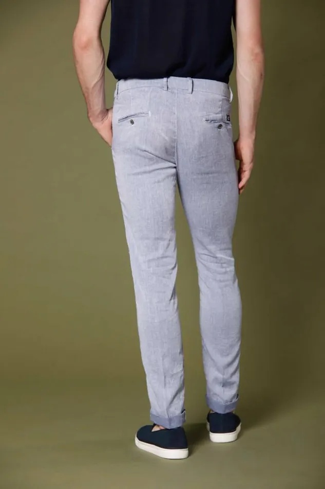 Man Torino Style Chino Pants In Cotton Twill And Linen Slim Mason039s Pants