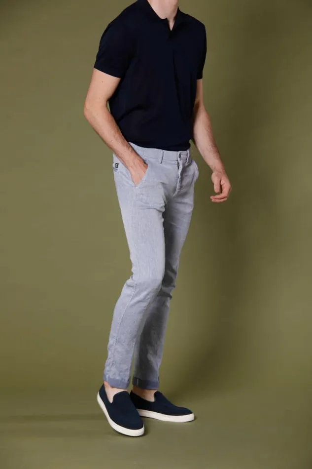 Man Torino Style Chino Pants In Cotton Twill And Linen Slim Mason039s Pants