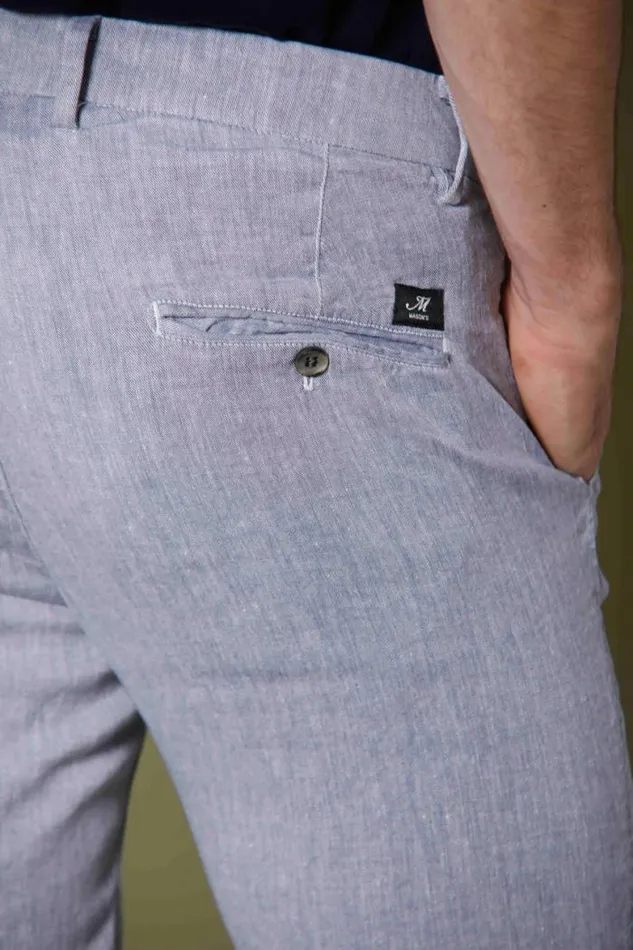 Man Torino Style Chino Pants In Cotton Twill And Linen Slim Mason039s Pants
