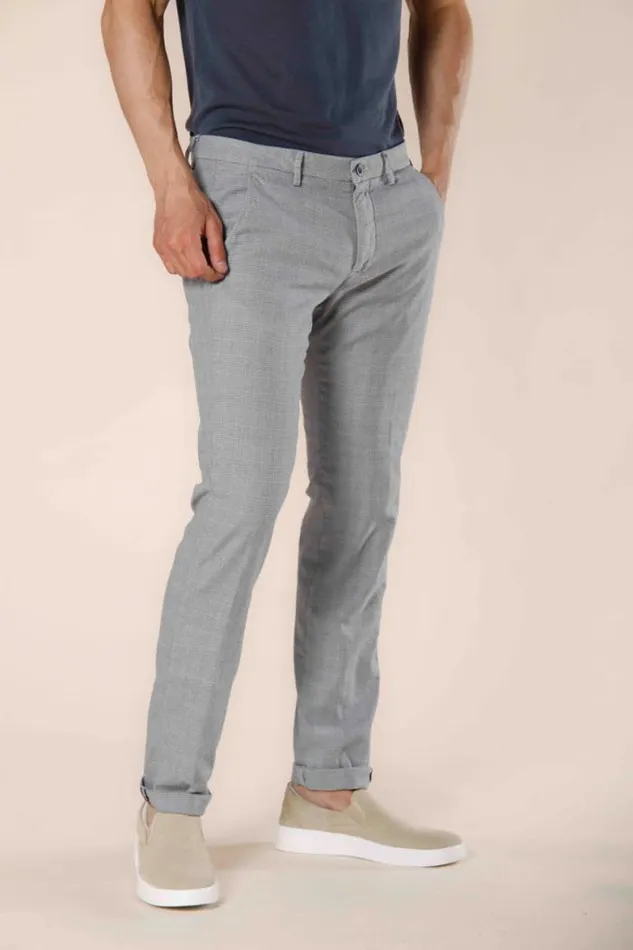 Man Torino Style Chino Pants In Cotton With Wales Print Slim Mason039s Pants