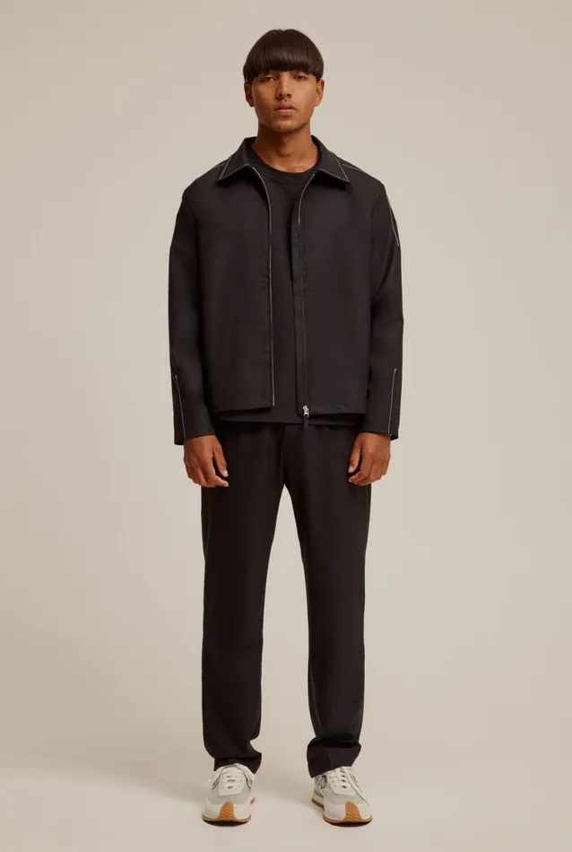 Man Venroy Jackets Contrast Stitch Wool Jacket