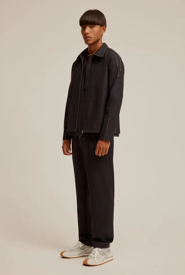 Man Venroy Jackets Contrast Stitch Wool Jacket