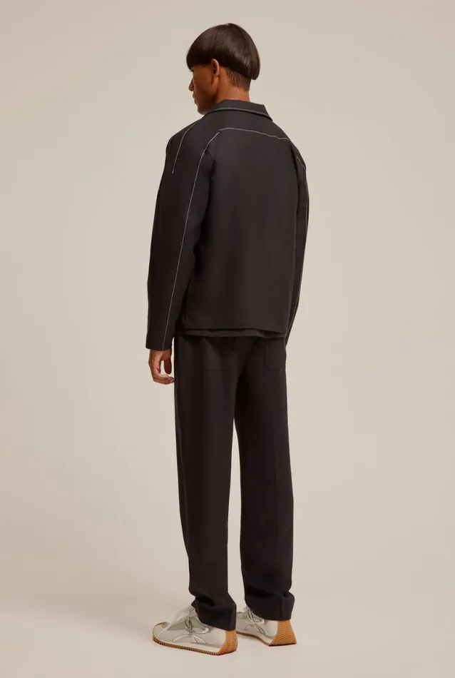 Man Venroy Jackets Contrast Stitch Wool Jacket