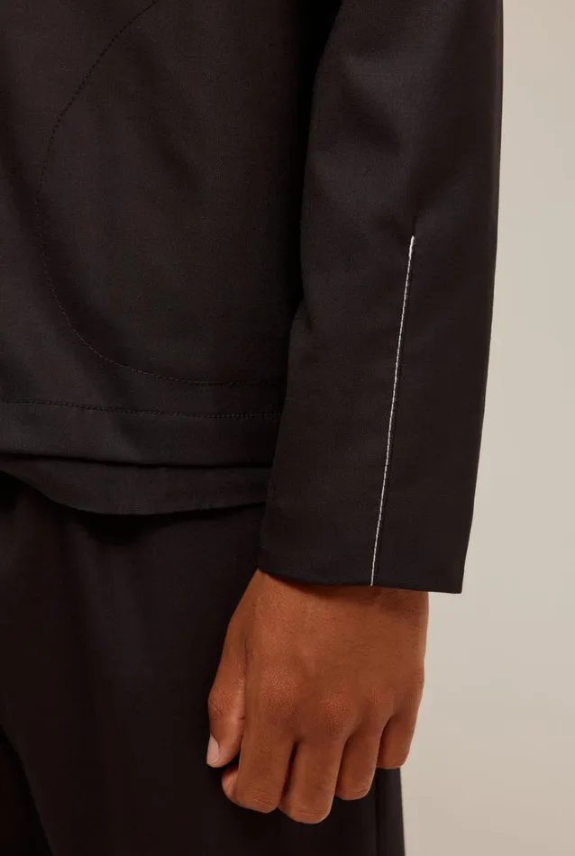 Man Venroy Jackets Contrast Stitch Wool Jacket