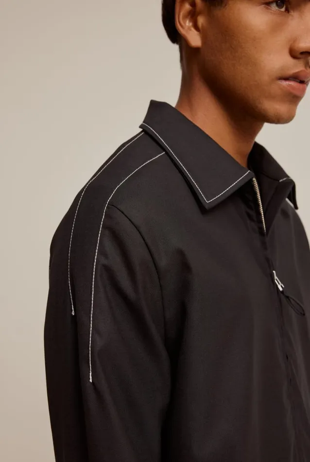 Man Venroy Jackets Contrast Stitch Wool Jacket