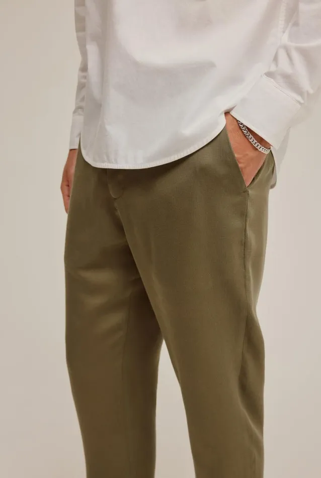 Man Venroy Pants Tencel Side Tab Trouser