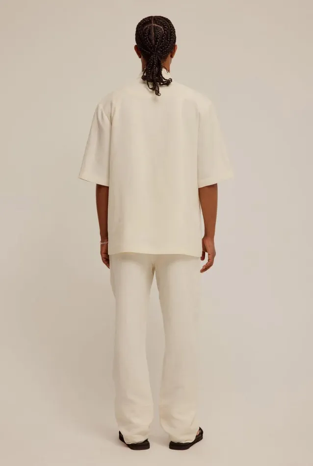 Man Venroy Shirts Silk Linen Relaxed Double Breasted Shirt