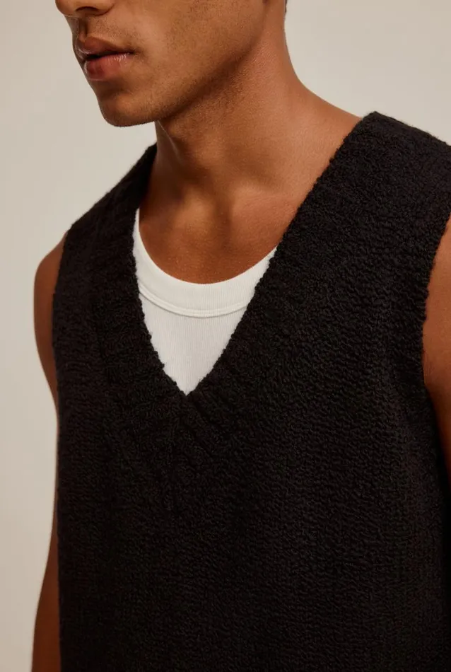 Man Venroy Sweaters Wool Knitted Vest