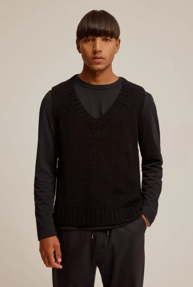 Man Venroy Sweaters Wool Knitted Vest