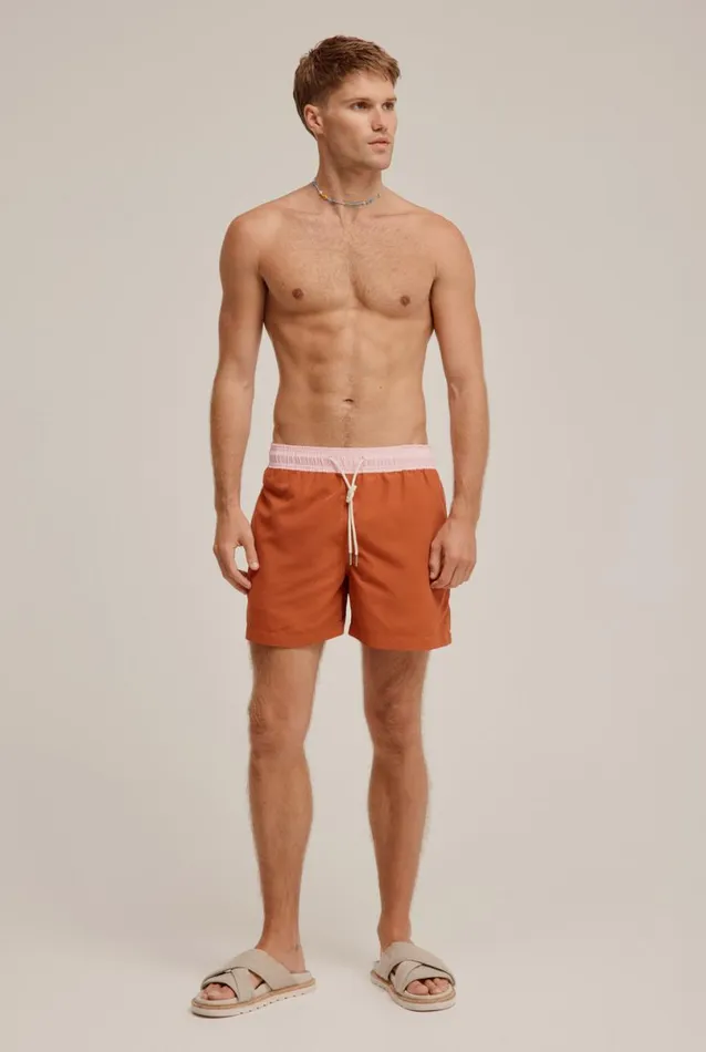 Man Venroy Swim Shorts Solid Swim Short PicanteCameo Pink Man Venroy Swim Shorts Solid Swim Short PicanteCameo Pink