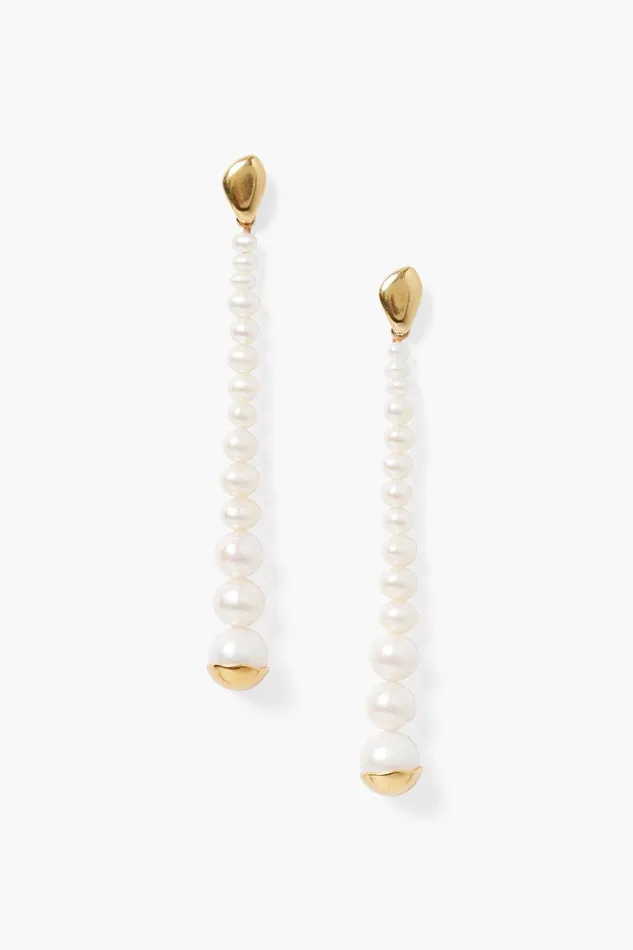 Marion Drop Earrings White Pearl Women Chan Luu Earrings