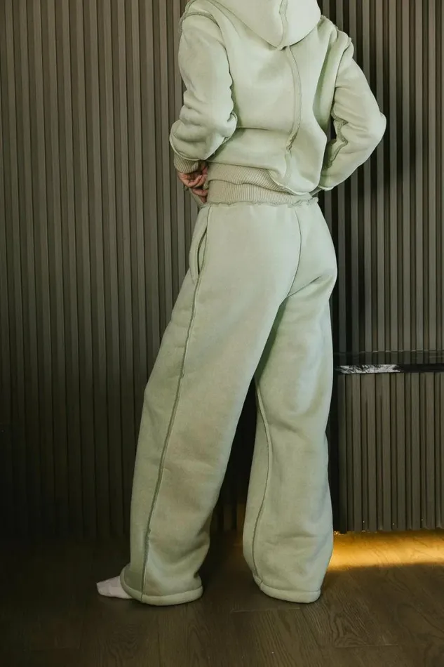 Mattie Faux Shearling Pants In Sage Sage Women Bohme Sets
