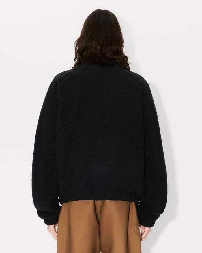 Men 039Boke 20039 Embroidered Jacket In Polar Fleece Black Kenzo Jackets And Coats
