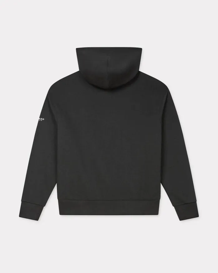 Men 039Boke Flower039 Embroidered Zipped Hoodie In Cotton Black Kenzo Sweatshirts And Hoodies