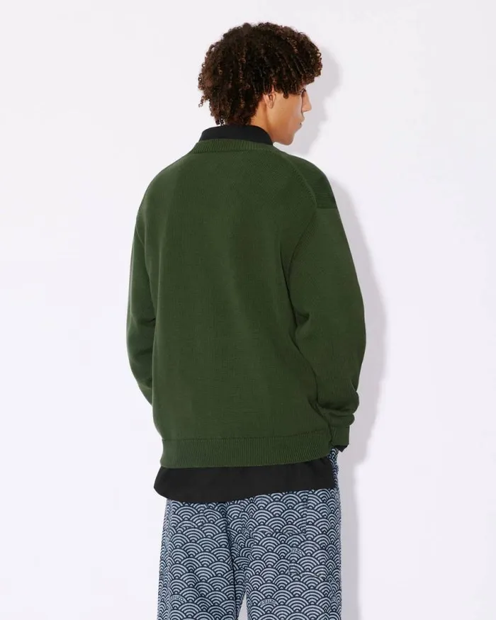 Men 039Boke Flower039 Jumper Dark Khaki Kenzo Sweaters And Cardigans